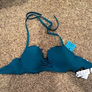 Elegant Teal Halter Bikini Top